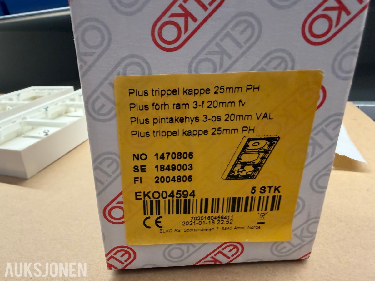 LYNAUKSJON! ELKO Plus trippel kappe 25 mm PH – 19 esker