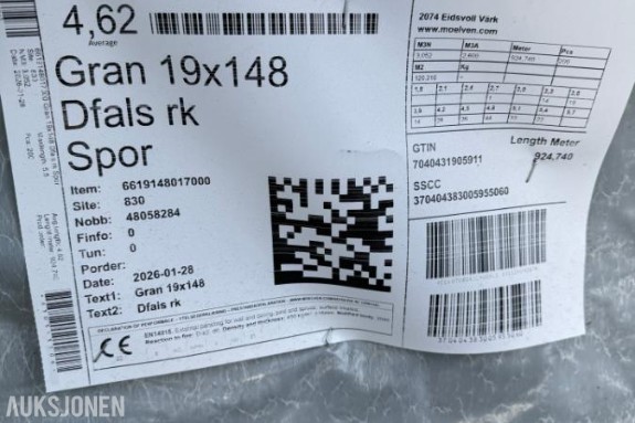 Gran 19x148 Dfals RK Spor kledning