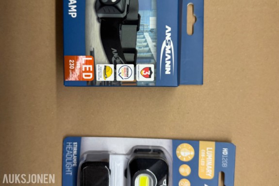 Parti med Ansmann LED-hodelykter – 39 stk.  Selges samlet parti med 39 stk. Ansmann LED-hodelykter, nye i emballasje.