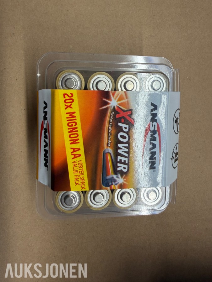 LYNAUKSJON!Ansmann X-Power AA-batterier – 24 pakker / 480 batterier