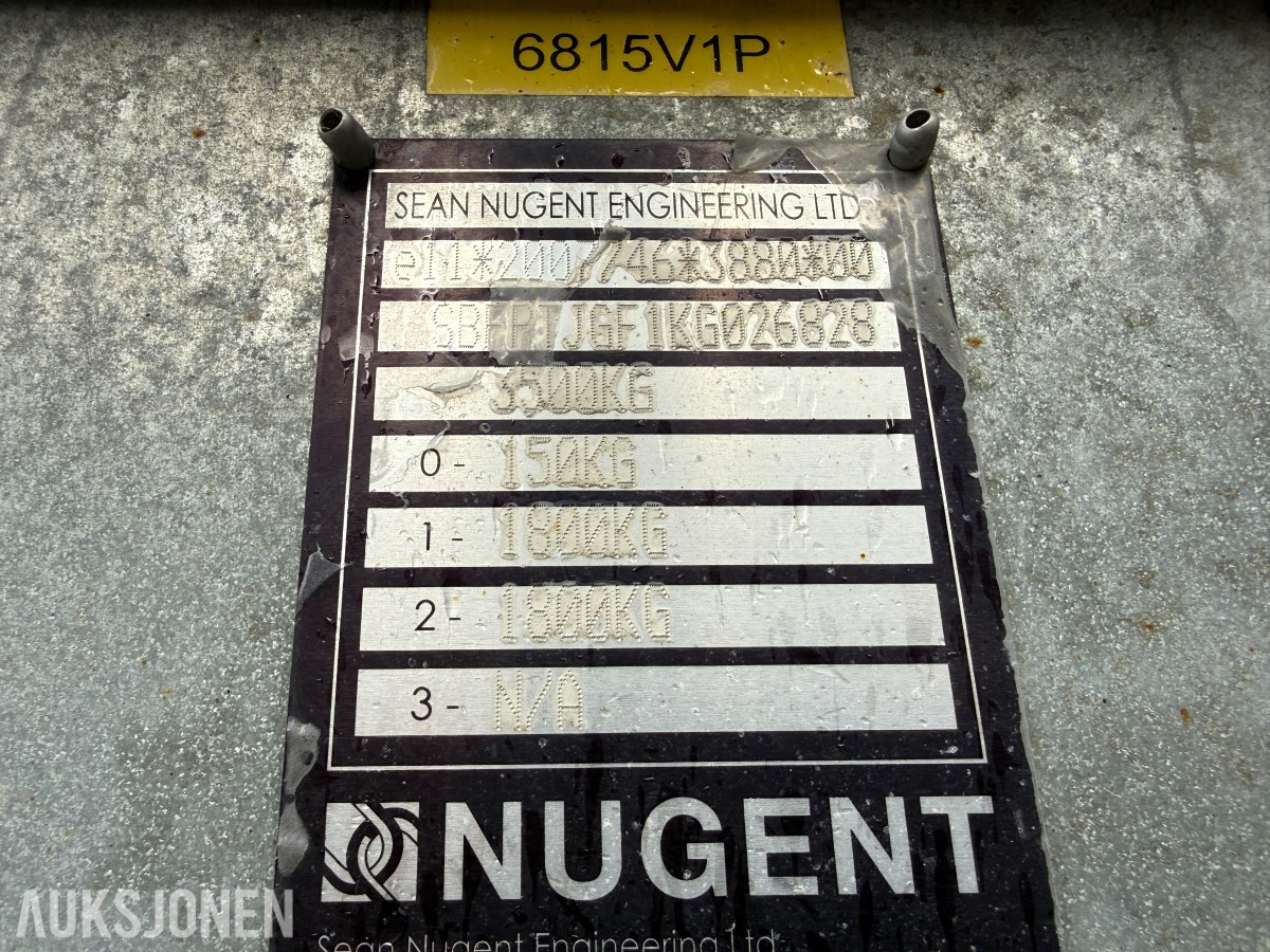2021 Nugent P4318H maskinhengar - 3 500 kg totalvekt