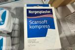 Parti med bandasjemateriell, plaster og medisinsk forbruksmateriell
