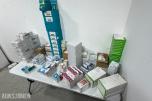Parti med bandasjemateriell, plaster og medisinsk forbruksmateriell