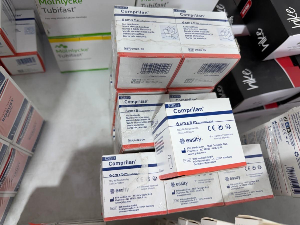 Stort parti med plaster, bandasjer og sårpleieprodukter fra Norgesplaster, 3M Nexcare, Mölnlycke m.fl.