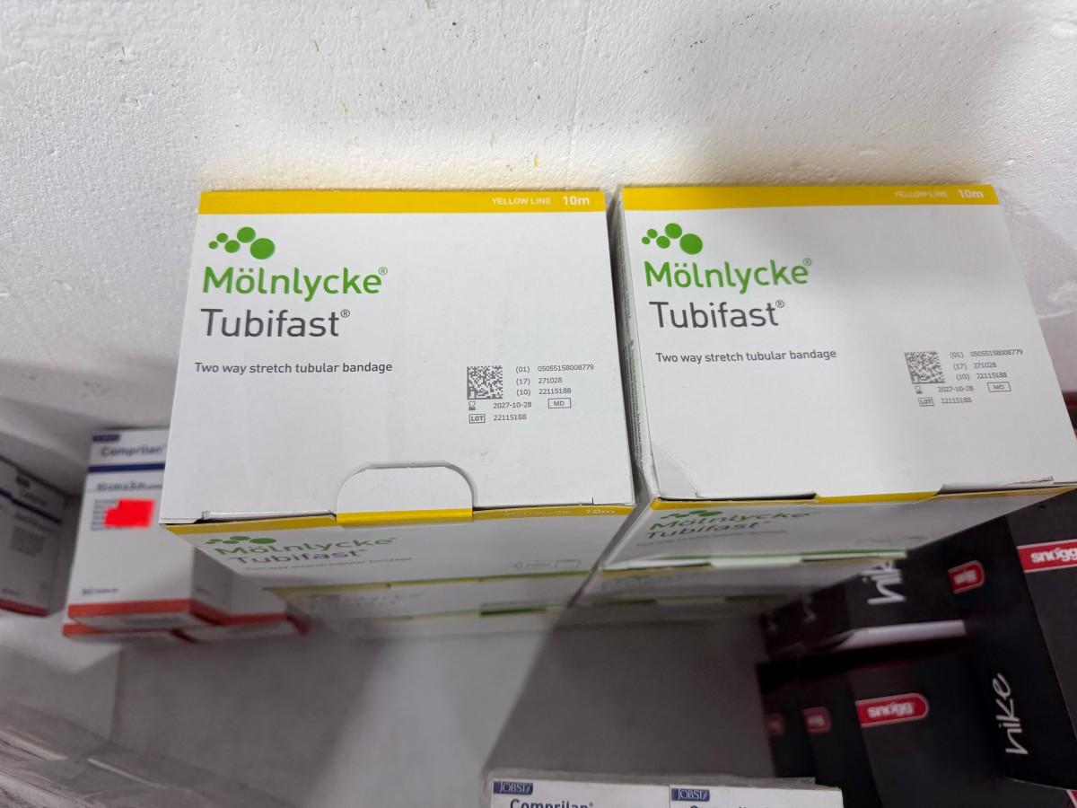 Stort parti med plaster, bandasjer og sårpleieprodukter fra Norgesplaster, 3M Nexcare, Mölnlycke m.fl.