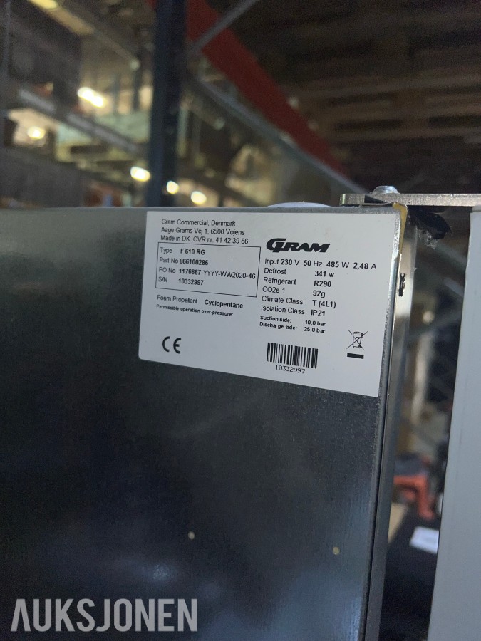 Gram fryseskap BAKER F 610 RG L2 10B