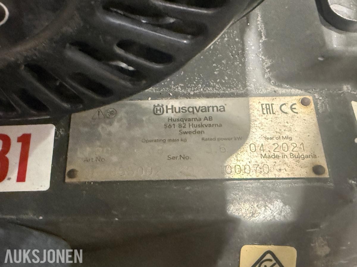 2021 Husqvarna LF 80 vibroplate, Honda GX160 motor