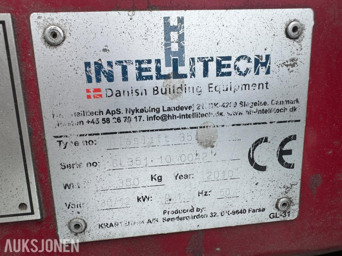 2010 Intellitech 351 glasslift - Glassløfter med 4 vakuumkopper