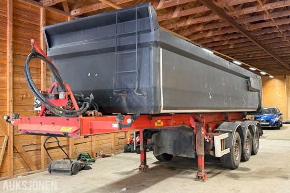 2014 Nor Slep SE-42TQ tippsemi - Quadro Wall - uttrekkbar - ryggekamera - vekt - 43500kg