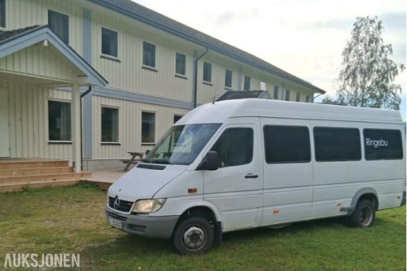 2006 Mercedes-Benz Sprinter -Buss, 17 seter (ingen HC-seter), Hengerfeste, Nylig EU OK