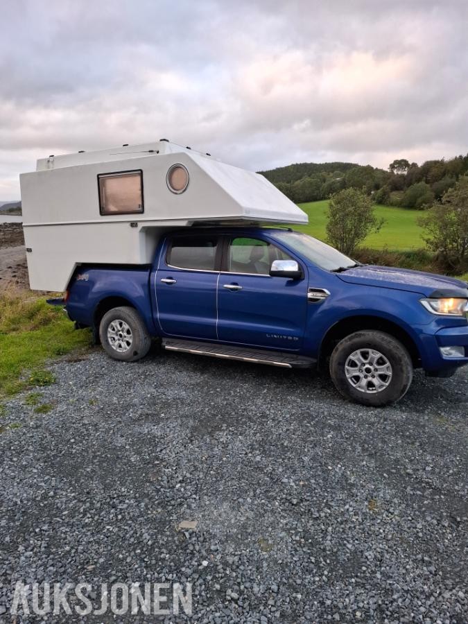 2016 FORD RANGER MED CAMPER, AUTOMAT, CRUISEKONTROLL, NAVIGASJON
