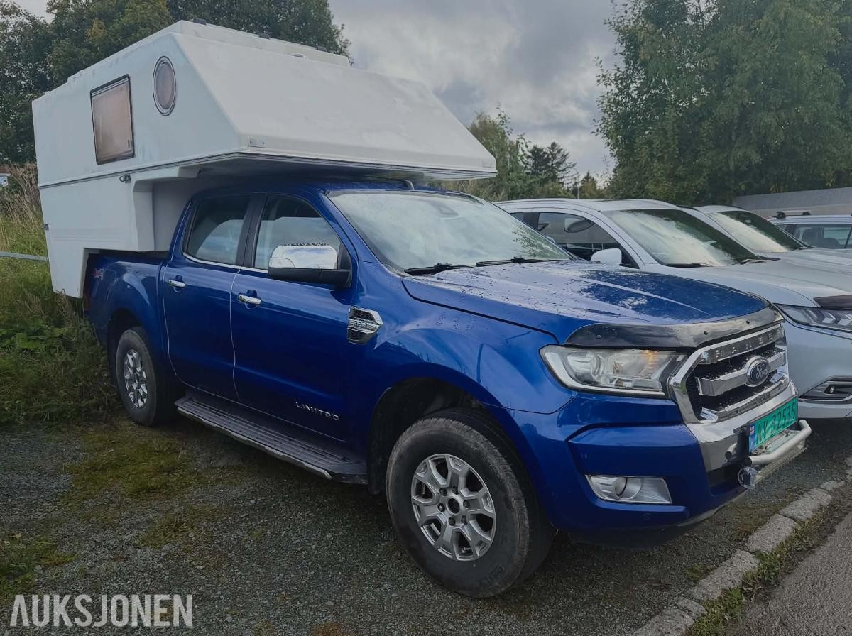 2016 FORD RANGER MED CAMPER, AUTOMAT, CRUISEKONTROLL, NAVIGASJON