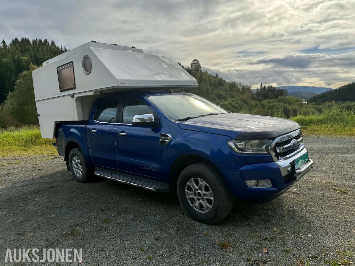 2016 FORD RANGER MED CAMPER, AUTOMAT, CRUISEKONTROLL, NAVIGASJON