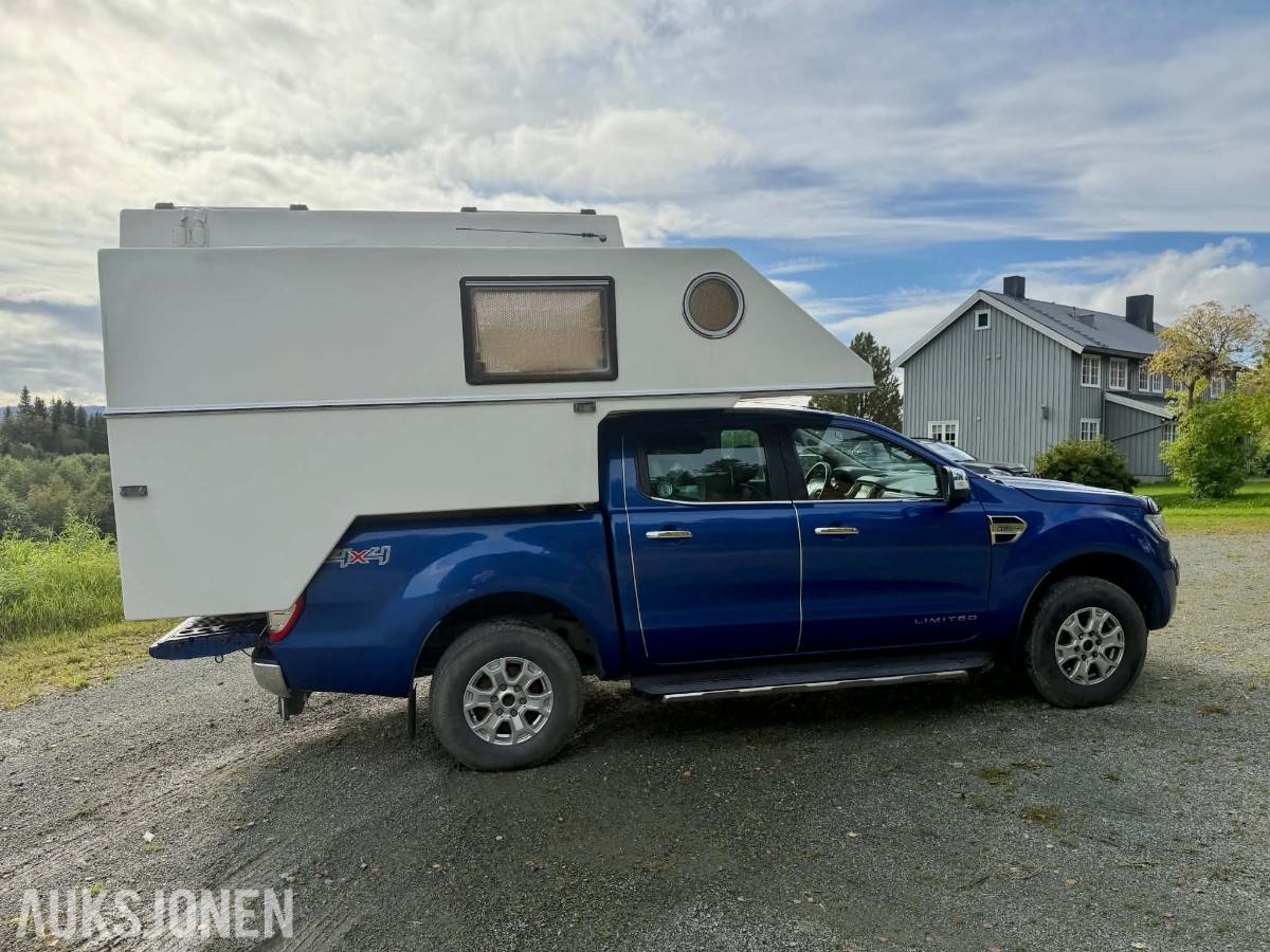 2016 FORD RANGER MED CAMPER, AUTOMAT, CRUISEKONTROLL, NAVIGASJON