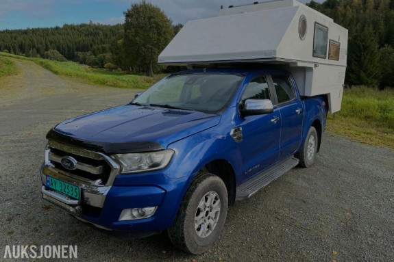 2016 FORD RANGER MED CAMPER, AUTOMAT, CRUISEKONTROLL, NAVIGASJON