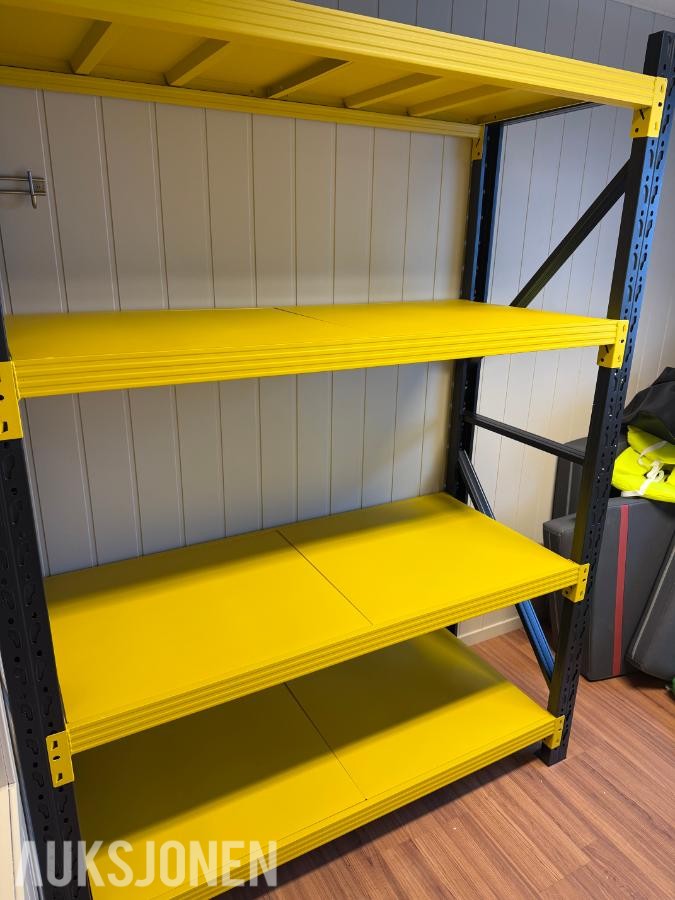 4 stk komplette Lagerreoler 120×60×200cm – 200kg pr. hylle – total 800kg