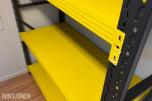 4 stk komplette Lagerreoler 200×60×200cm – Svart+gul 1200kg