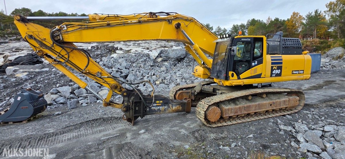 2019 Komatsu PC490LC-11 Beltegraver, 9128 t, pigghammer, ripper, 2 skuffer