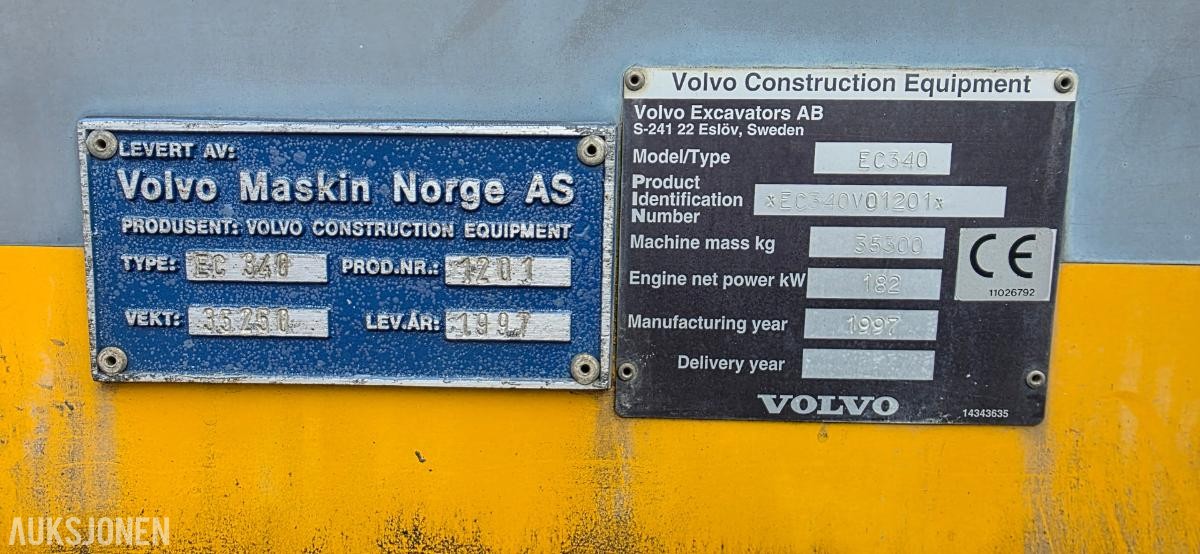 1997 Volvo EC340, 22042 timer