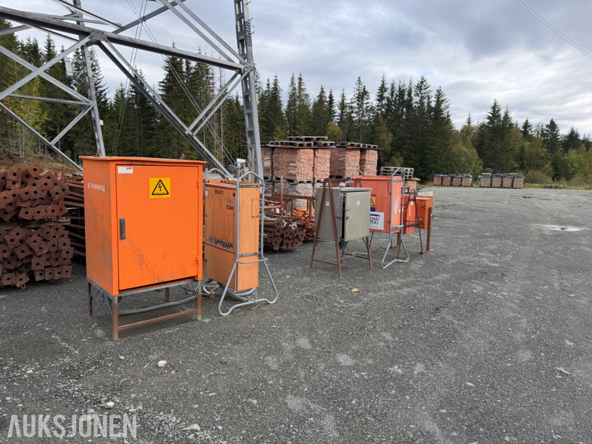 Byggestrømskap og fordelingsskap 230V, 125A, 400A og 630A