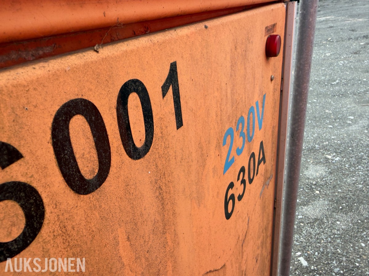 Byggestrømskap og fordelingsskap 230V, 125A, 400A og 630A