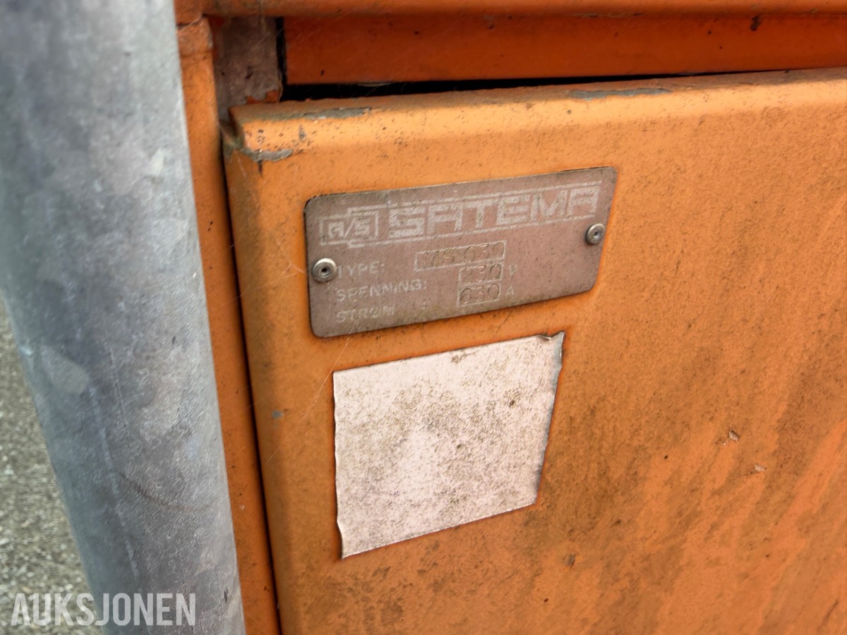 Byggestrømskap og fordelingsskap 230V, 125A, 400A og 630A