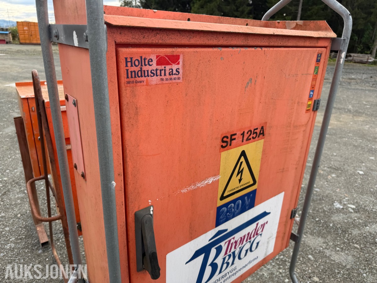 Byggestrømskap og fordelingsskap 230V, 125A, 400A og 630A