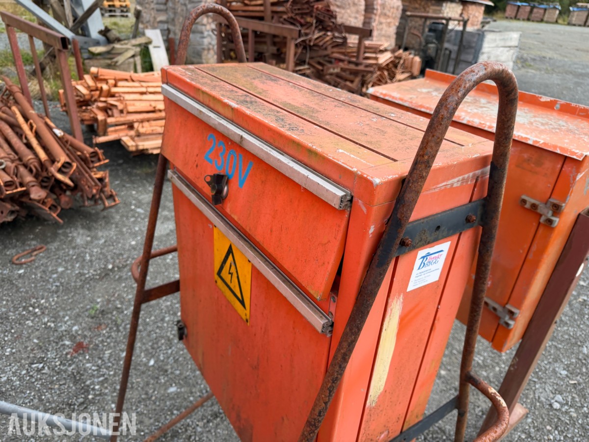 Byggestrømskap og fordelingsskap 230V, 125A, 400A og 630A