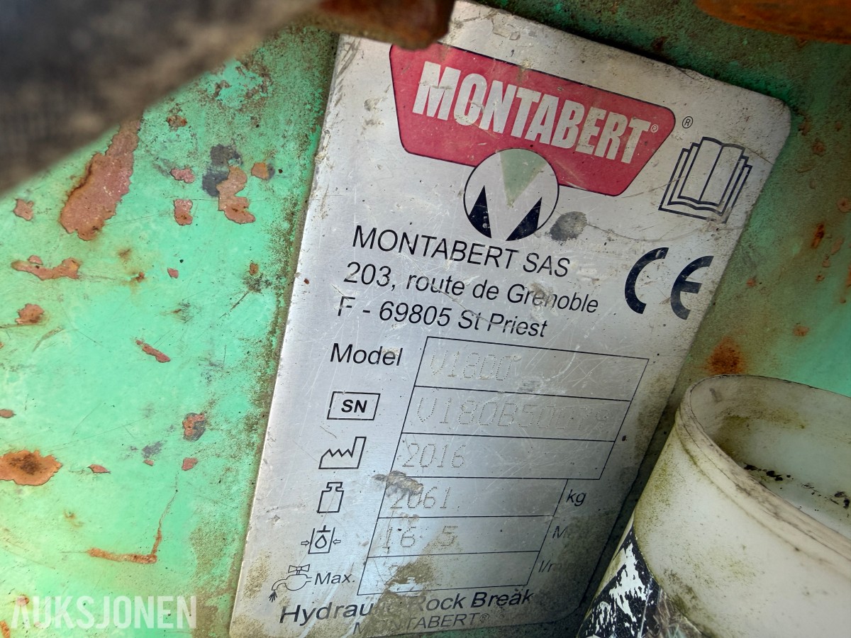 2016 Montabert V1800 hydraulisk hammer S70 feste dele-/repobjekt