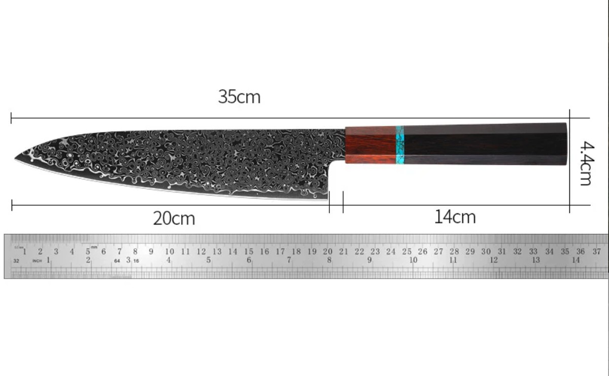 72 TIMERS AUKSJON – Senko Damaskus 67-lags Kiritsuke & Nakiri + Ostesett