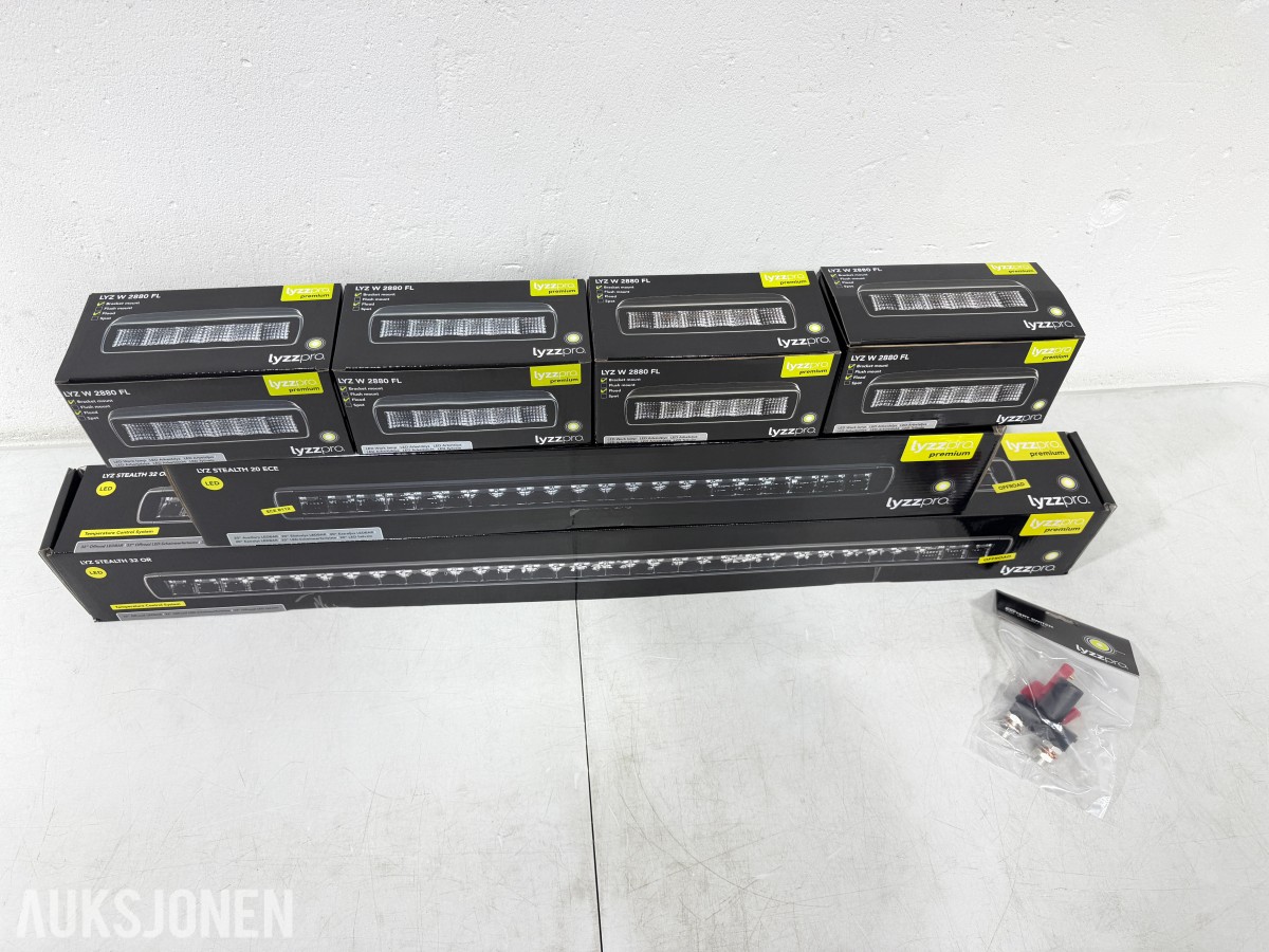 Lyzzpro Premium LED-barer, arbeidslys og batteribryter