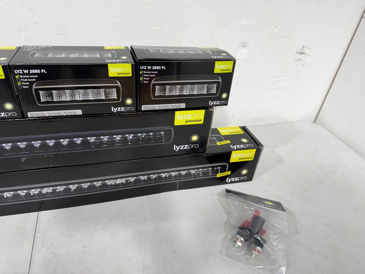 Lyzzpro Premium LED-barer, arbeidslys og batteribryter