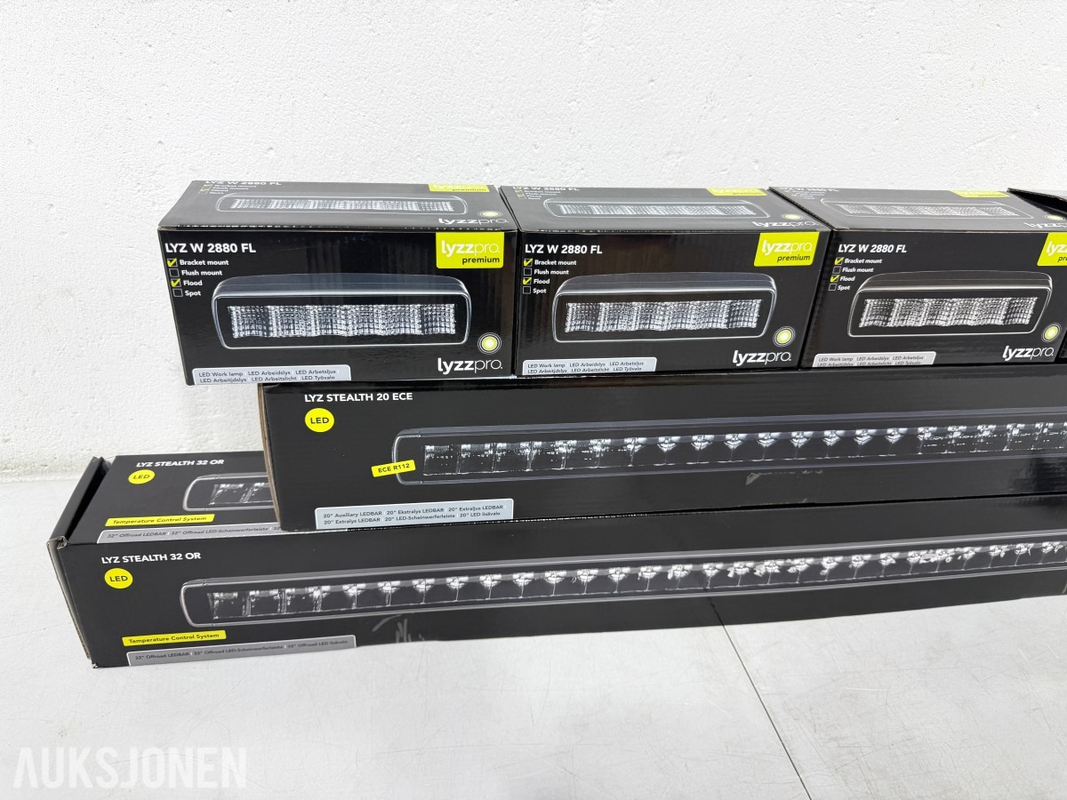Lyzzpro Premium LED-barer, arbeidslys og batteribryter