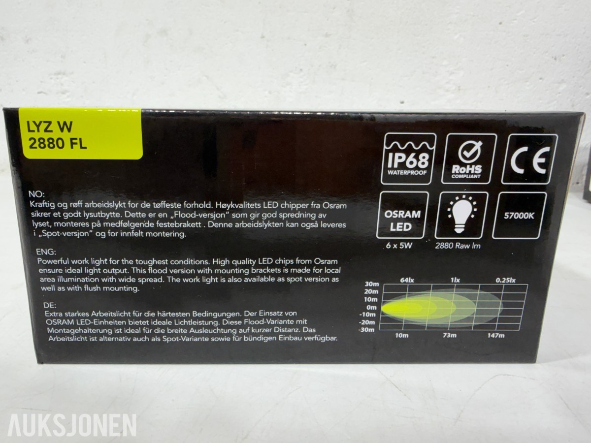 Lyzzpro Premium LED-barer, arbeidslys og batteribryter