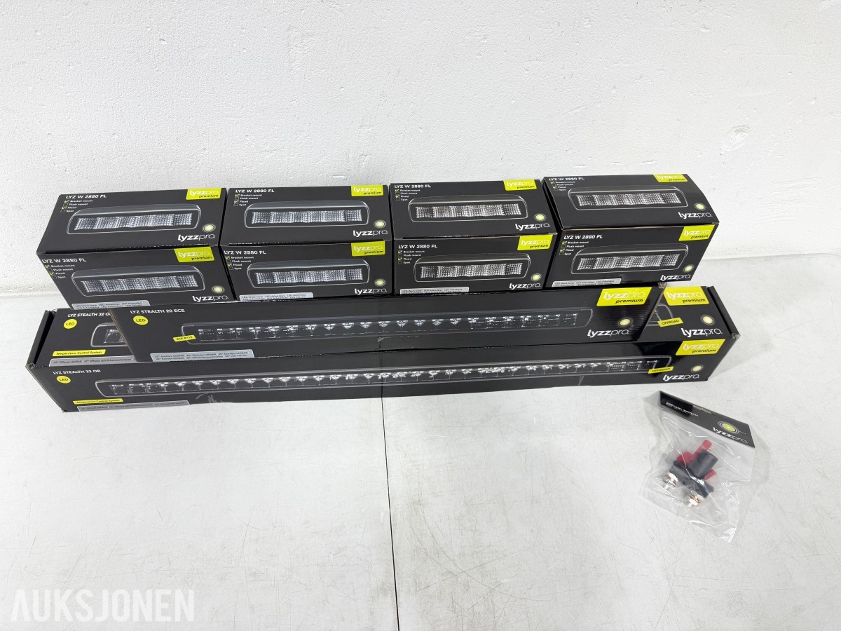 Lyzzpro Premium LED-barer, arbeidslys og batteribryter