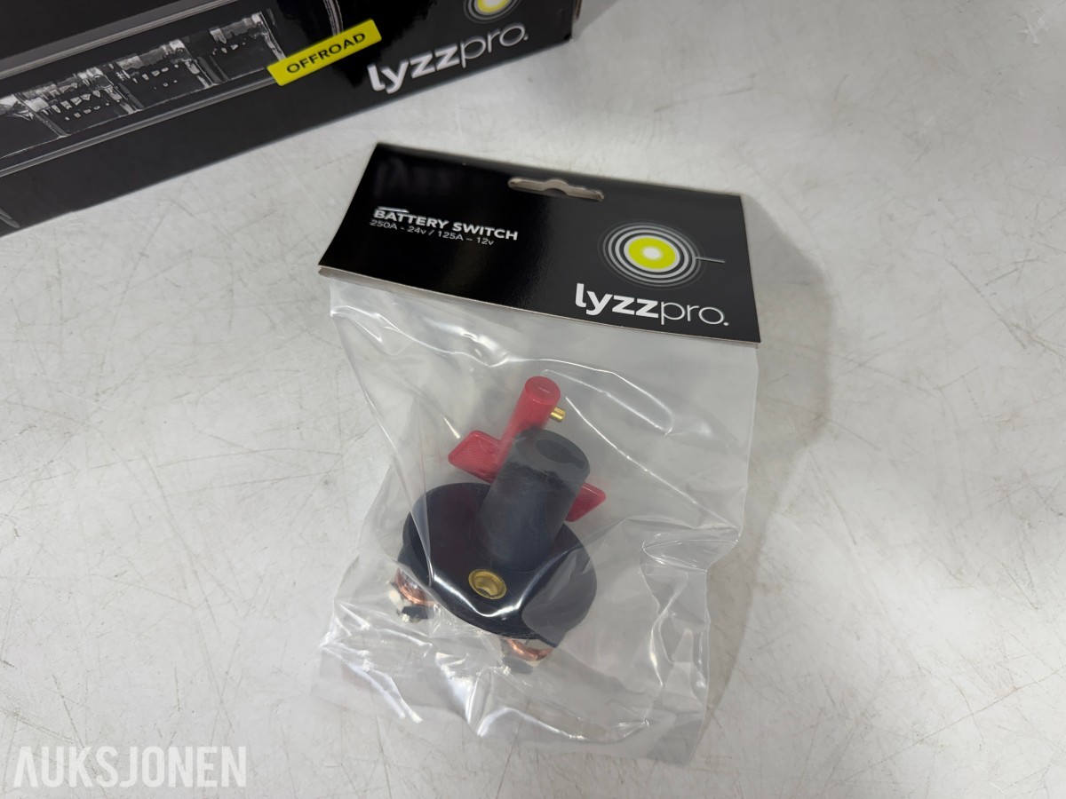 Lyzzpro Premium LED-barer, arbeidslys og batteribryter