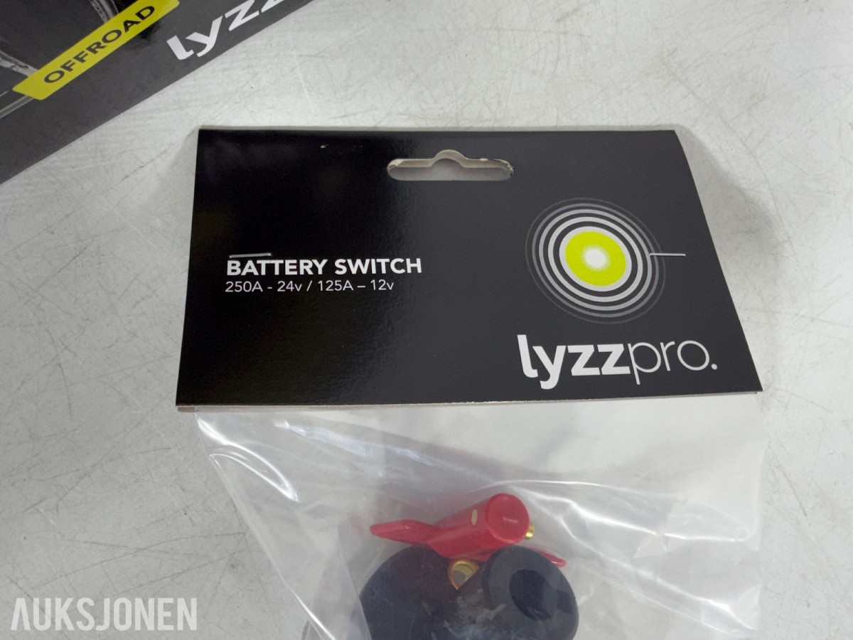 Lyzzpro Premium LED-barer, arbeidslys og batteribryter