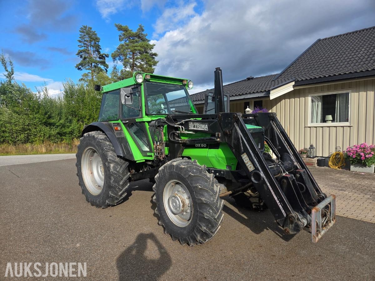 1980 Deutz DX90A TRAKTOR HURTIGGIR FRONTLASTER WEBASTO MVA FRI