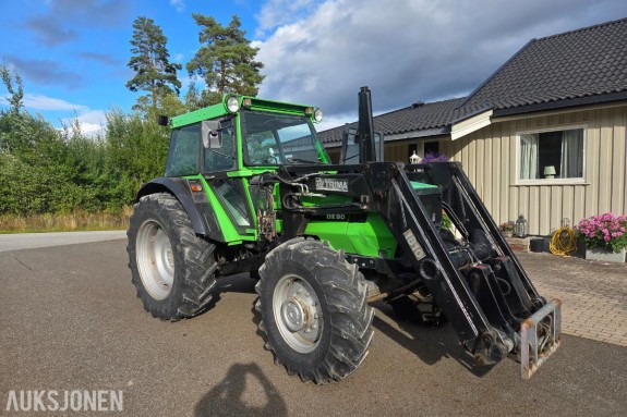 1980 Deutz DX90A TRAKTOR HURTIGGIR FRONTLASTER WEBASTO MVA FRI