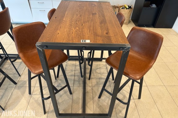 Barbord med 8 stoler – 2 bord selges samlet