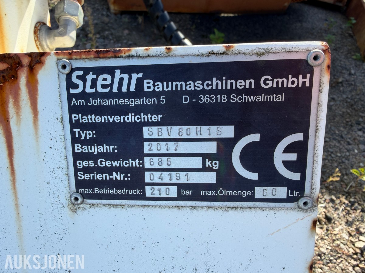 2017 Stehr SBV 80 H1S - komprimator til gravemaskin
