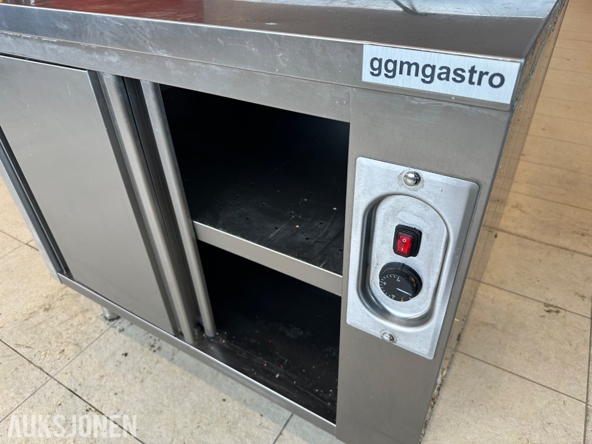 GGM Gastro varmeskap / arbeidsbenk 2000 W – rustfritt