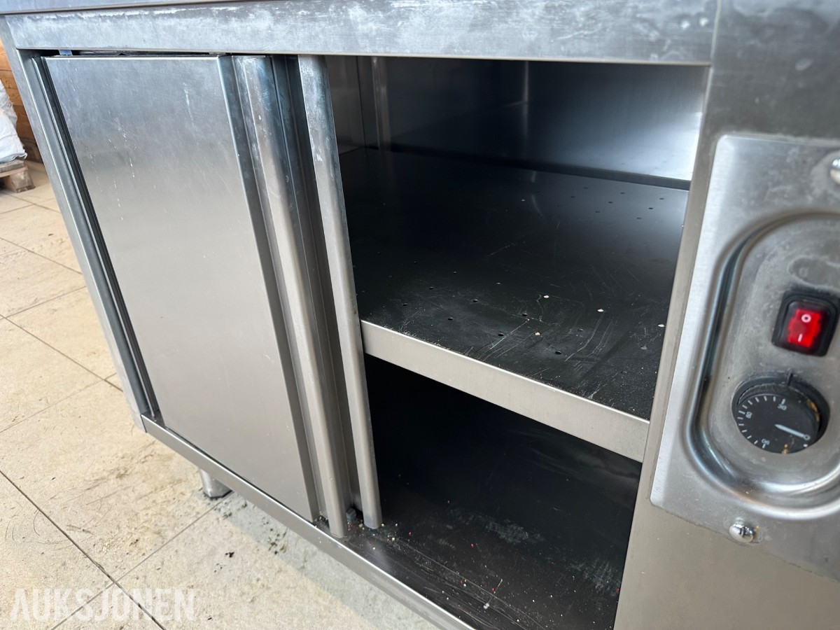 GGM Gastro varmeskap / arbeidsbenk 2000 W – rustfritt