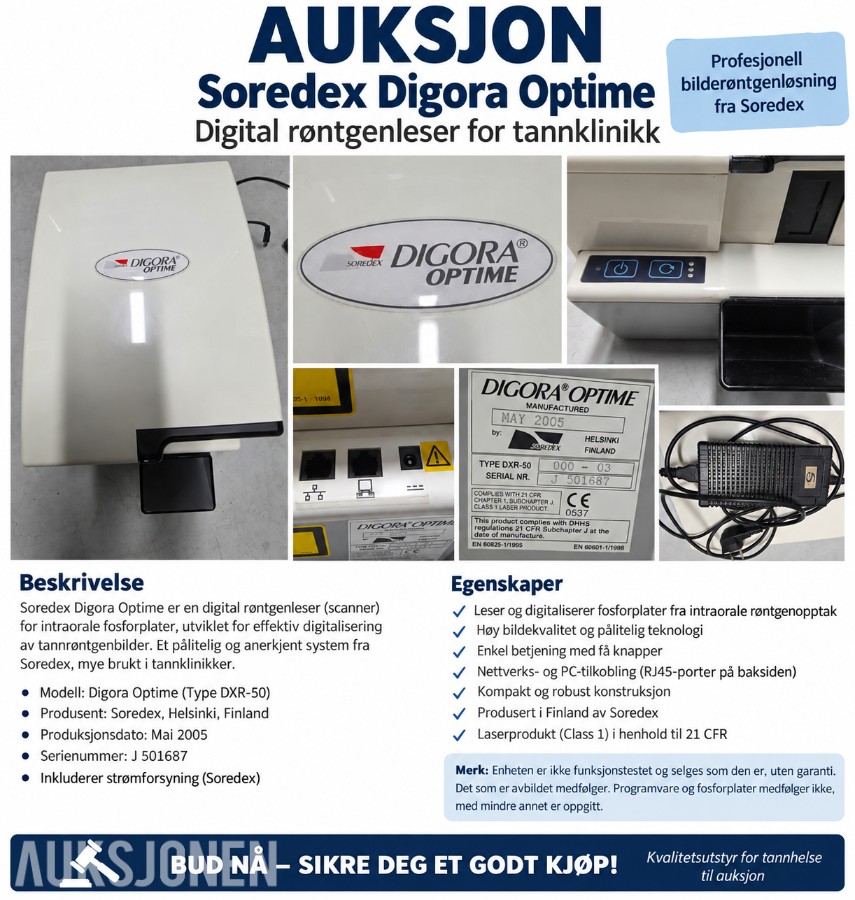 Soredex Digora Optime DXR-50 fosforplateskanner – 2005