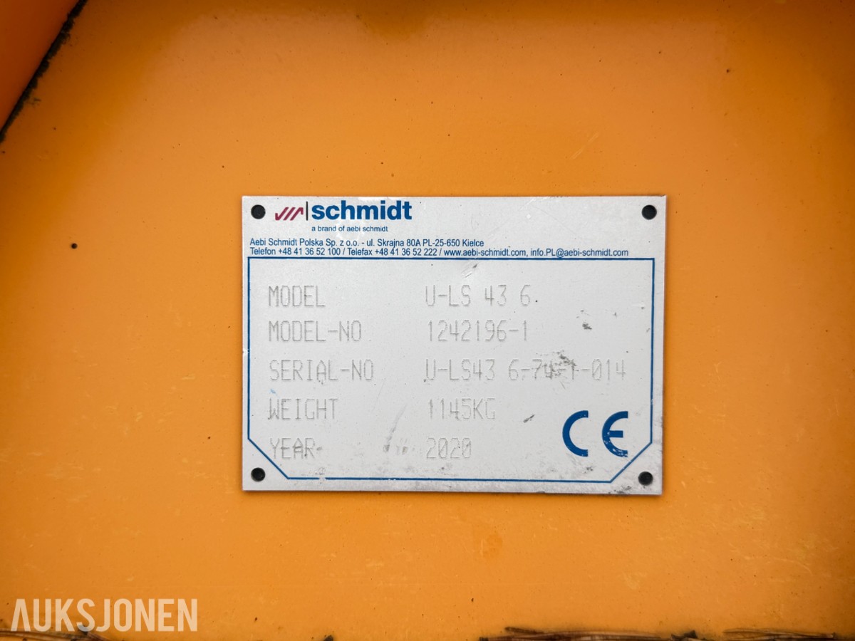 2020 Schmidt U-LS 436 - U PLOG