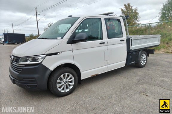 2024 Volkswagen Transporter 2,0 TDI 150HK LANG DoKa 4Motion AUT KRAN HENGERFESTE ACC VARMER