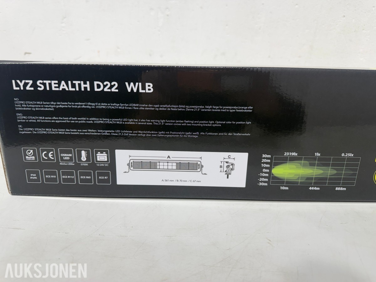Lyzzpro Premium Stealth WLB LED-ekstralys