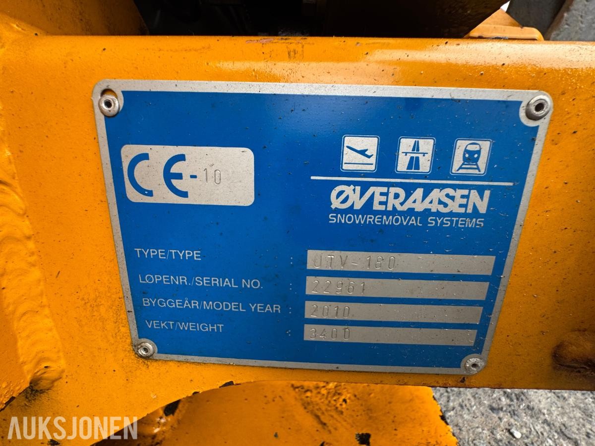 2010 Øveraasen UTV-180 snøfreser / 621 timer 
