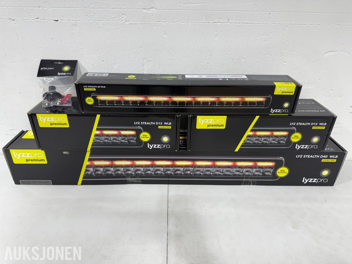 Lyzzpro Premium Stealth WLB LED-ekstralys med blitzfunksjon