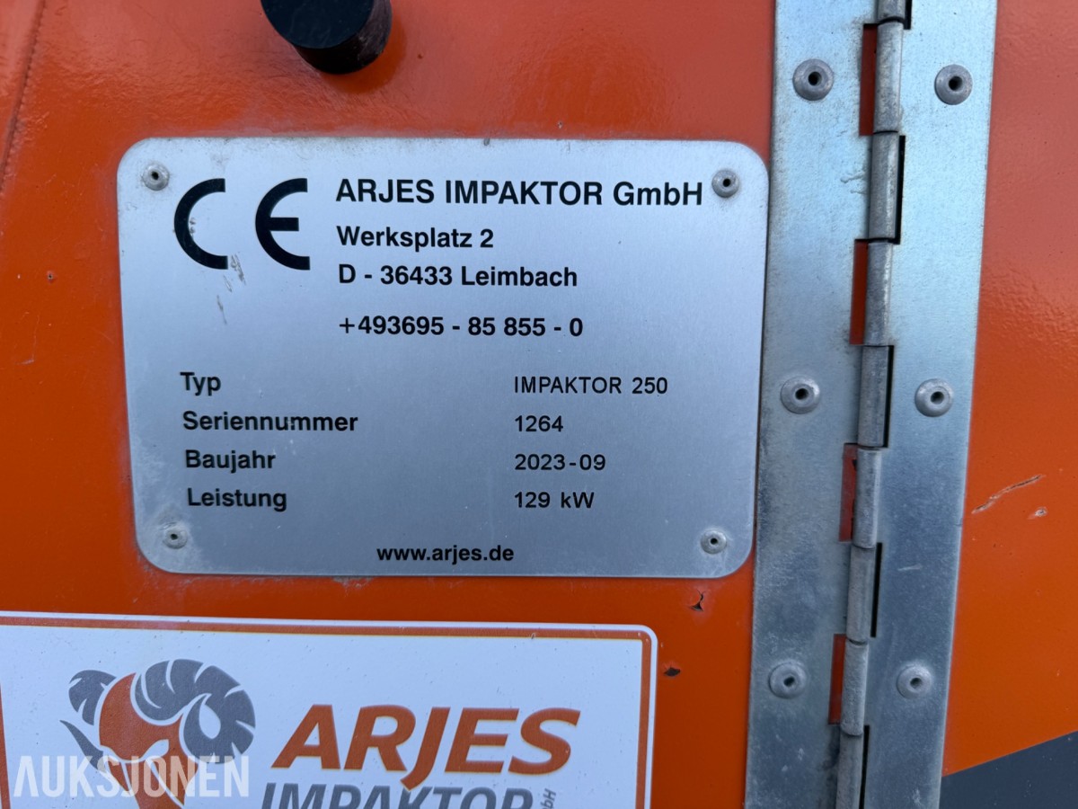 2023 Arjes Impaktor 250 EVO 1 Avfallskvern, 314t